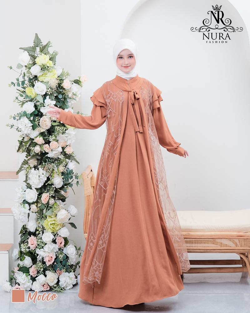 Product Introduction of Gamis Brukat Kondangan Terbaru 2025 | Crinkle Premium | Busui | Gaun Pesta elegan Brokat Cantik 17