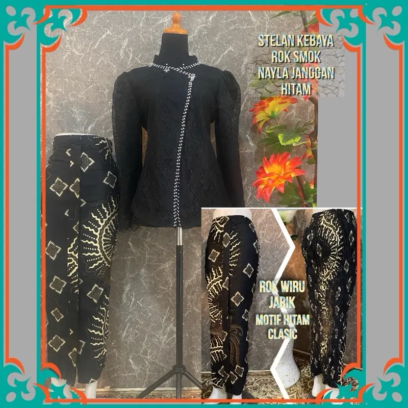 Stelan kebaya brokat rok wiru smok Wanita 5