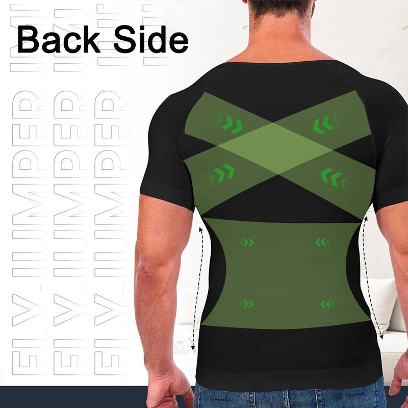 CATTIBOR 2/1 Pack Men Compression Vest Short Sleeve,Men Shaping Shirts Body Shaper,Men Round Neck Short Sleeve Shirt,Men Sport Vest Fitness Excercise Shapewear Tanks Tops,Back to School Outfits, GYM Clothing,Boys Vest 6