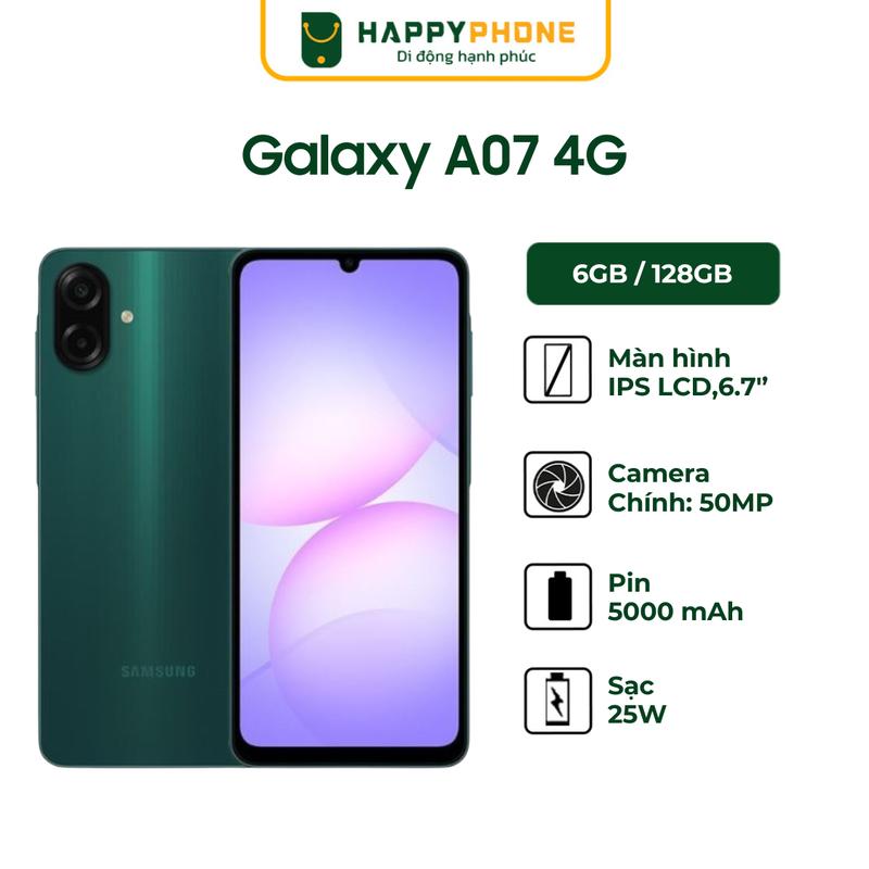   New  Điện Thoại Samsung Galaxy A07 4G  6GB 128GB  Hàng Chính Hãng 