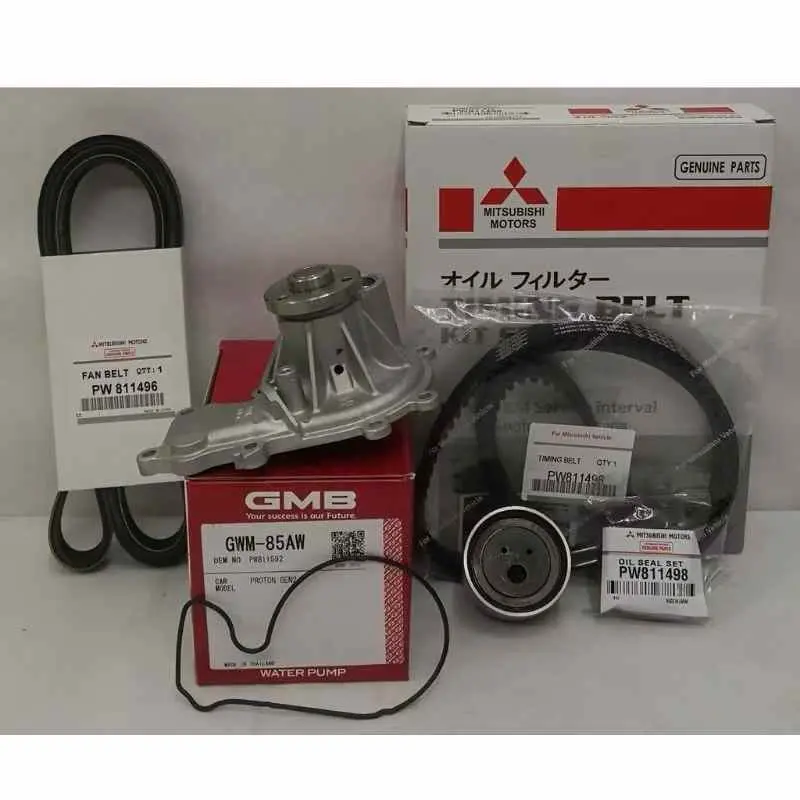 Timing Combo Kit Set+Fan Belt+Water Pump for Proton Saga 12