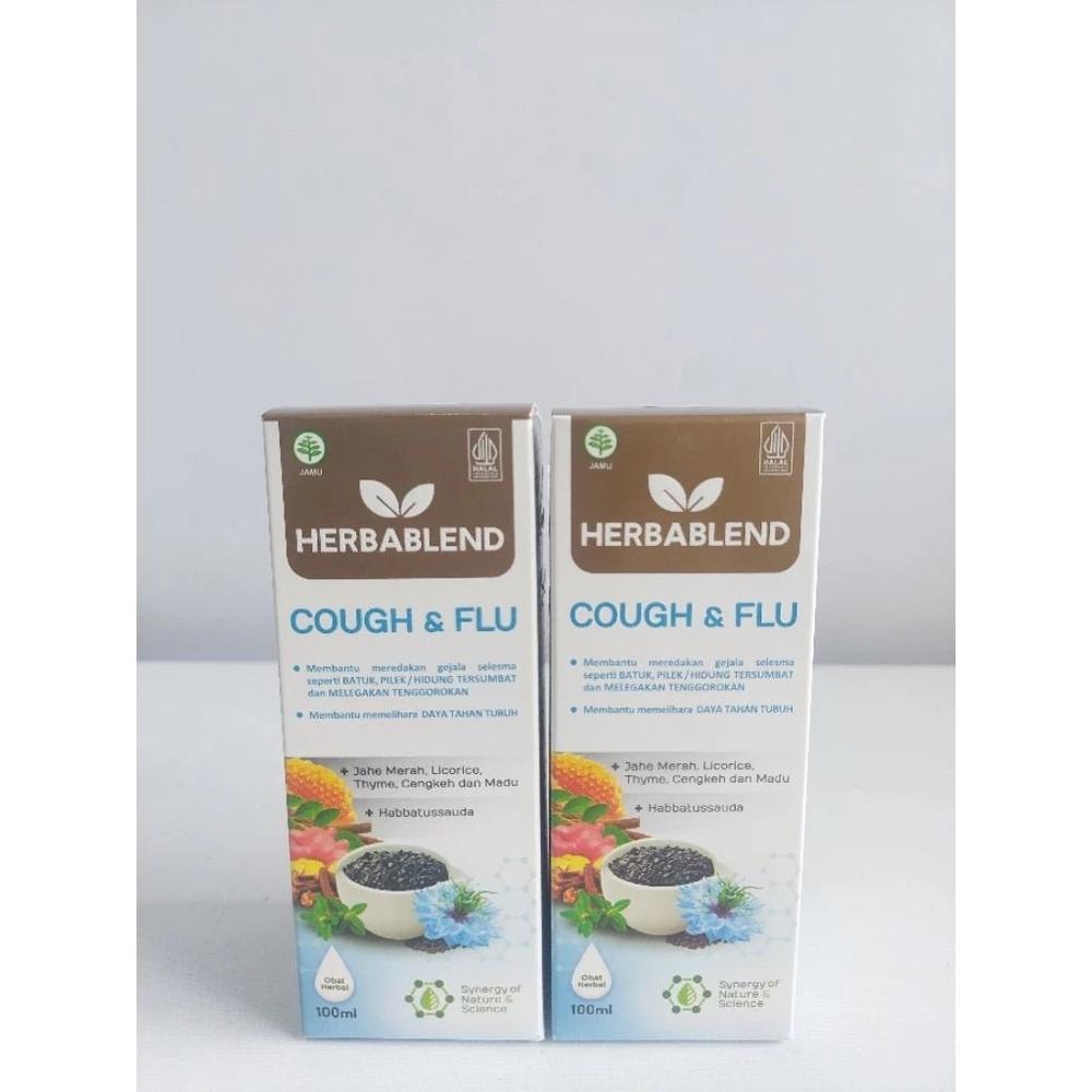 Herbablend Cough & Flu - Herbal Untuk Meredakan Batuk Pilek Anak & Dewasa 100ml Original Halal ID00310002007450922 POM TR246016391