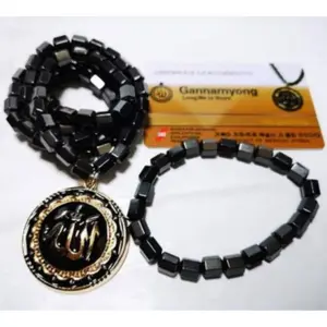 Kalung Batu Set Liontin Lapadz Allah Kalung Gelang Stone Jam