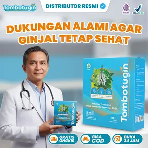 Tombotugin Original 1 Box – Minuman Herbal Serbuk Alami untuk Ginjal | Bantu Melancarkan Buang Air Kecil, Cegah & Meluruhkan Batu Ginjal, Ringankan Kerja Ginjal, Aman Dikonsumsi Harian, Rasa Enak, BPOM Halal, Bisa COD