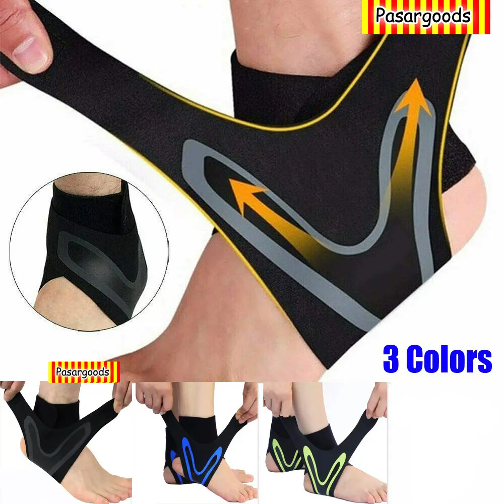 2PCS Ankle Brace Support Compression Sleeve Plantar Fasciitis Pain Relief Foot Wrap