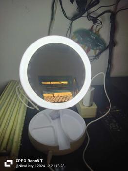 Product Review of Cermin Bulat Lipat Kaca Rias LED 2 Sisi Ganda Putar USB Cas from N**♑ 0