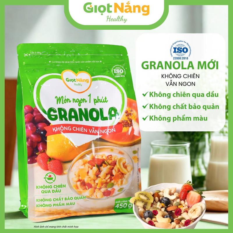 Granola Mới Ngon Và Lành Với Viên Yến Mạch Gạo Lứt Trái Cây Mới Từ Giọt Nắng
