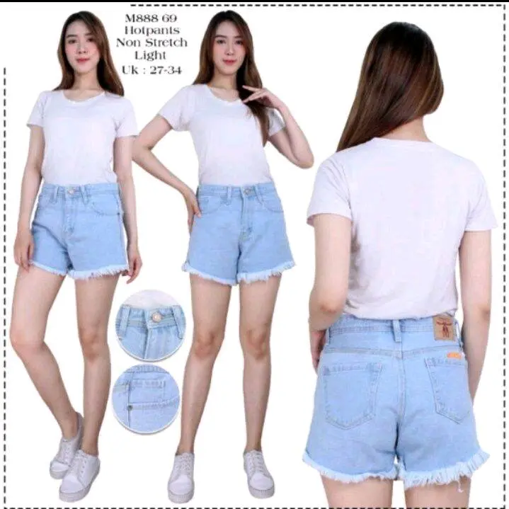 CELANA PENDEK JEANS RAWIS TREND Wanita 5