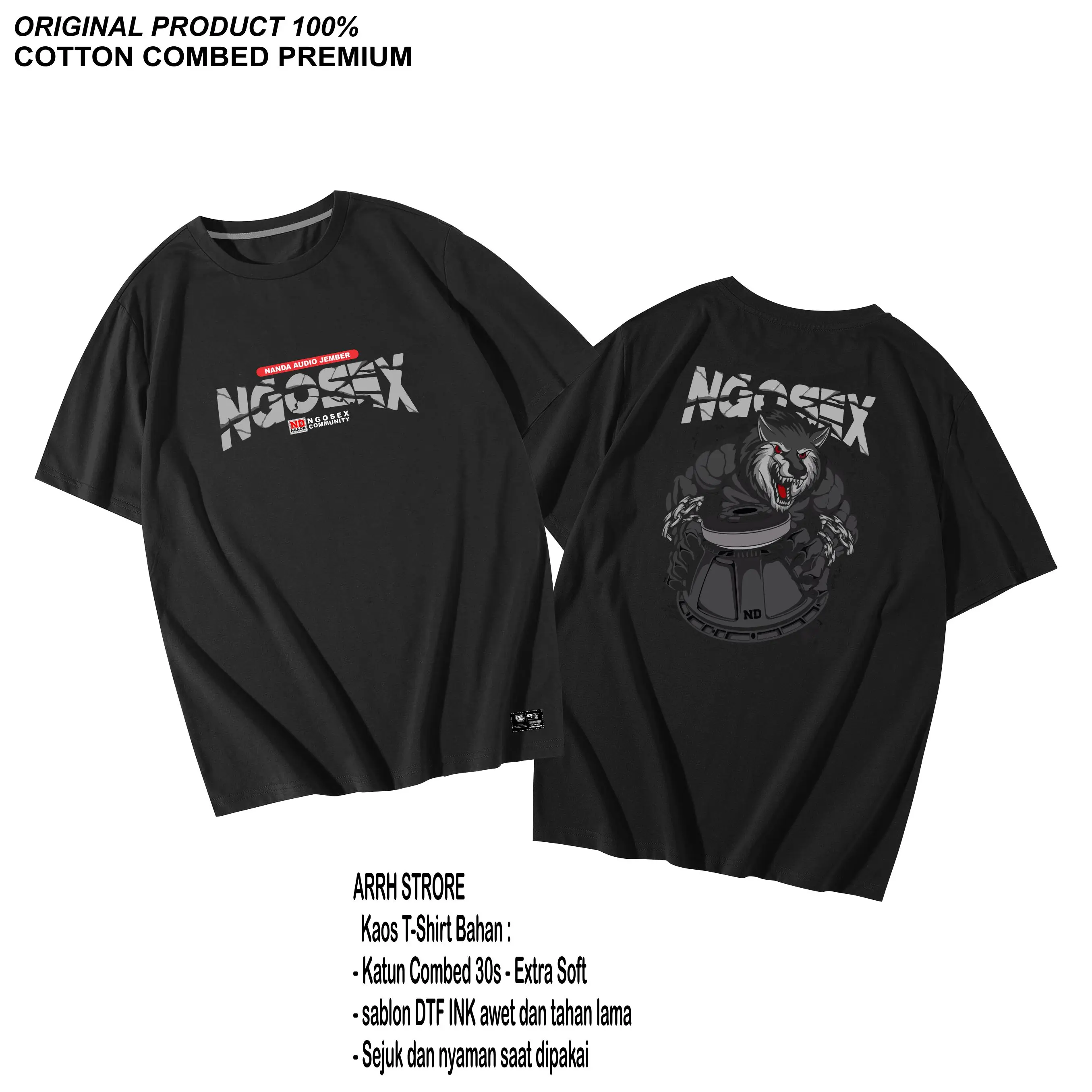 Kaos ND Nanda Ngosex Audio Sound System kaos sound system sound horeg cotton combed