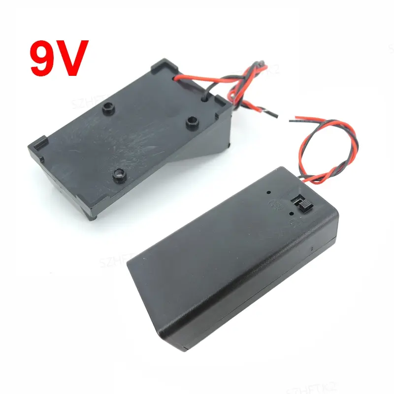 9 Volt Box Pack Power Toggle Black 9V Battery Holder with ON/OFF Switch or no cover  SG2H