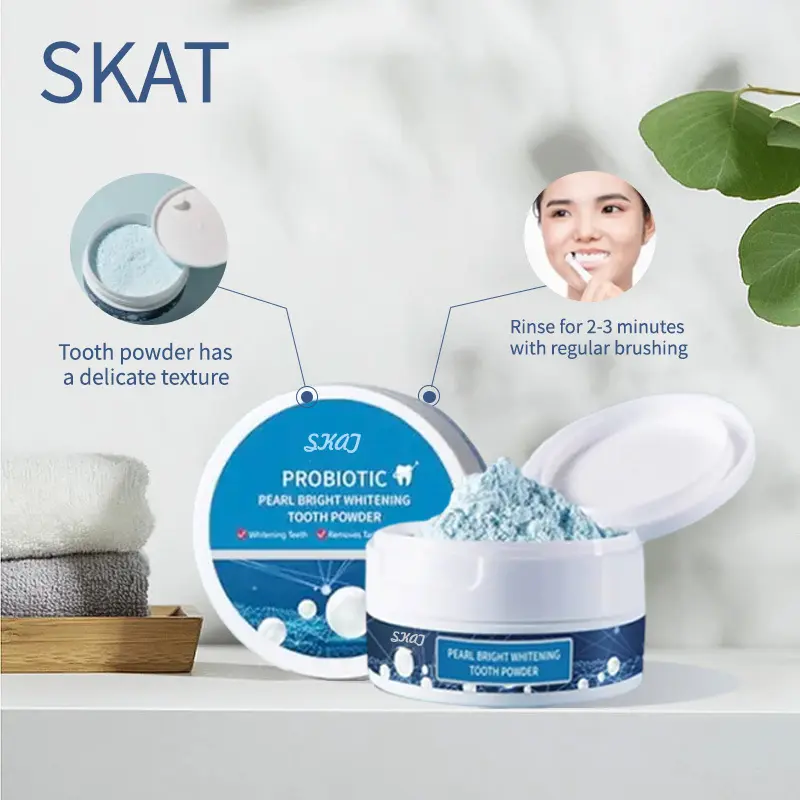 50g Probiotic Tooth Care Powder, Natural Oral Care Toothpaste, Whitening Powder Toothpaste To Remove Tartar, Dirty Teeth, Yellow Teeth