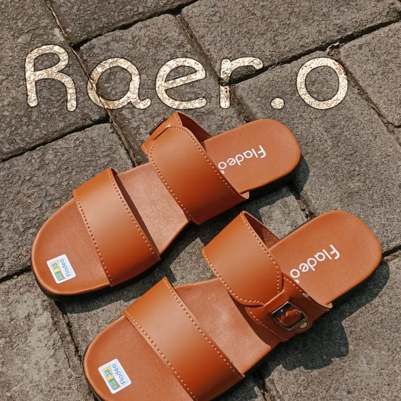 PROMO!!! SANDAL KULIT SLOP WANITA KEKINIAN Sendal Antiselip S Sandals & Flip Flops Sandals & Flip Flops 0