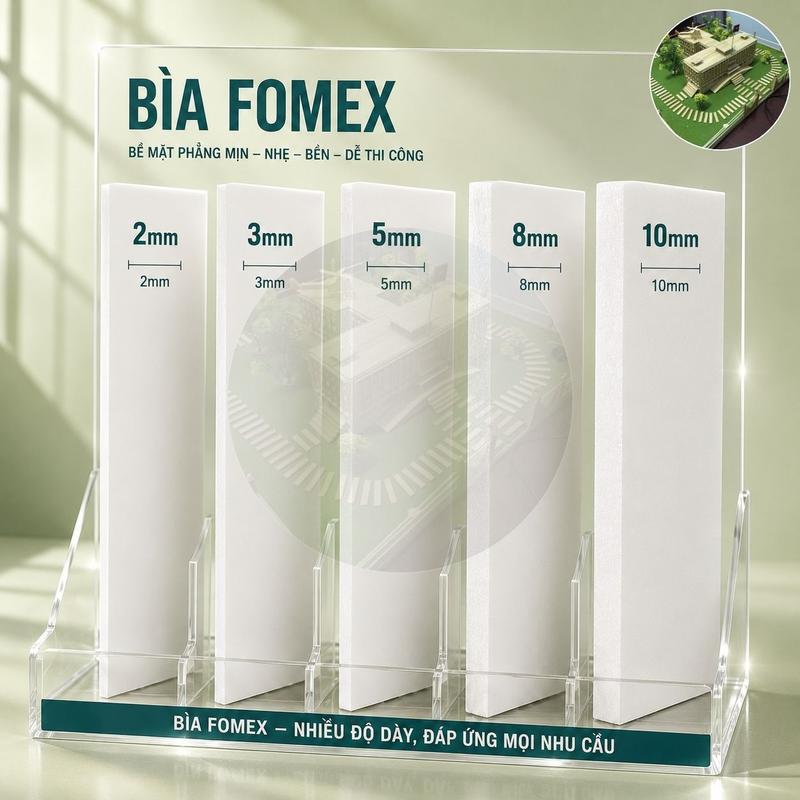 Bìa mô hình Foam A0, A1, A2, A3, A4, A5 bìa fomex nguyên liệu làm mô hình