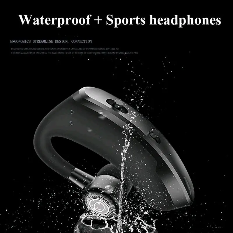 Earphone Bluetooth V9 / V8 8D BASS Wireless Headset 5.0 Business Sport 5
