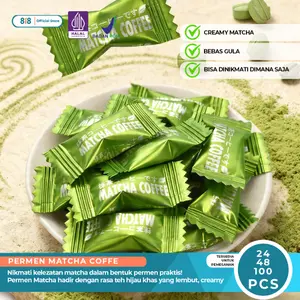 H818 Matcha Latte Candy  | Permen Rasa Matcha Creamy Manis & Lembut | Camilan Seru Anak Sekolah & Keluarga | 24–150 Pcs