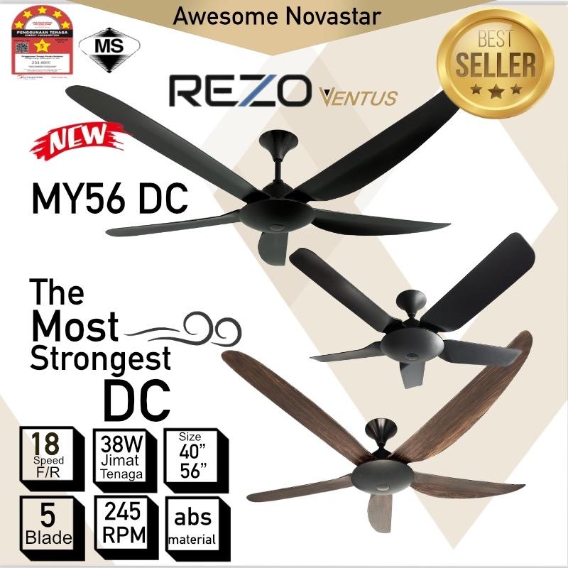 REZO VENTUS MY56DC 56" MY40DC 40" / Casta 56” & 42" 9 Speed DC and ACRemote Control 5 Blades Ceiling fan / Kipas Siling Kipas Syiling