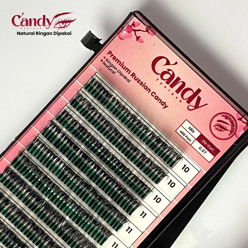 CANDY EYELASH BULU MATA DD - CURL RUSSIAN 9MM - 14MM DAN MIX Bulumata Waterproof 1