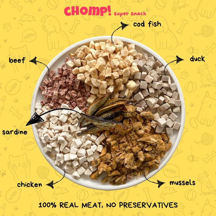 Jual CHOMP! Super Snack - Freeze Dried Series Cemilan Anjing Kucing 100 ...
