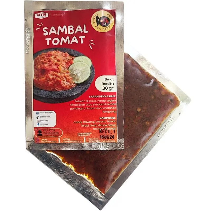 Sambal Tomat Sachet Siap Makan Alami Attin Food