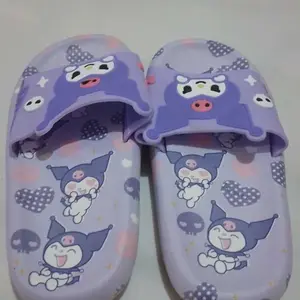 SALE Sandal Slop Anak Kuromi Bahan Karet PVC Empuk Elastis Sol Anti Slip Tebal 2268