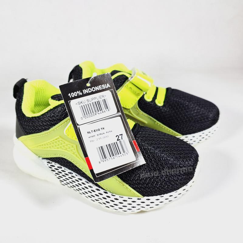 Sepatu Trekkers Anak Sneakers Sekolah TK SD Hitam Sitrun Putih Ukuran 27-31 6