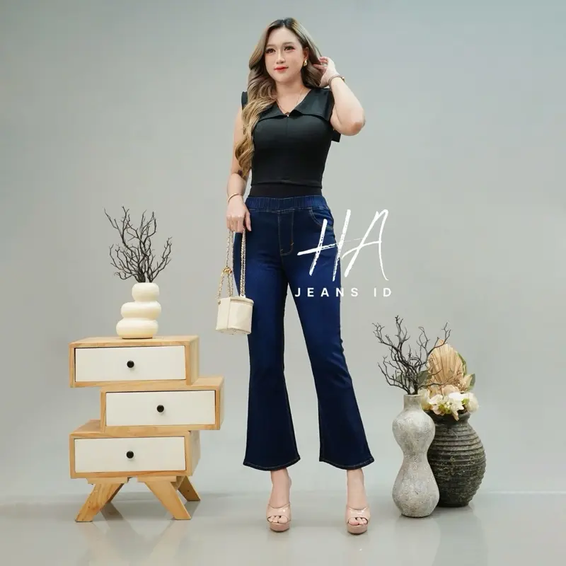 Cutbray 7/9 Pinggang Karet Melar untuk Celana Jeans ID - Nyaman dan Fleksibel
