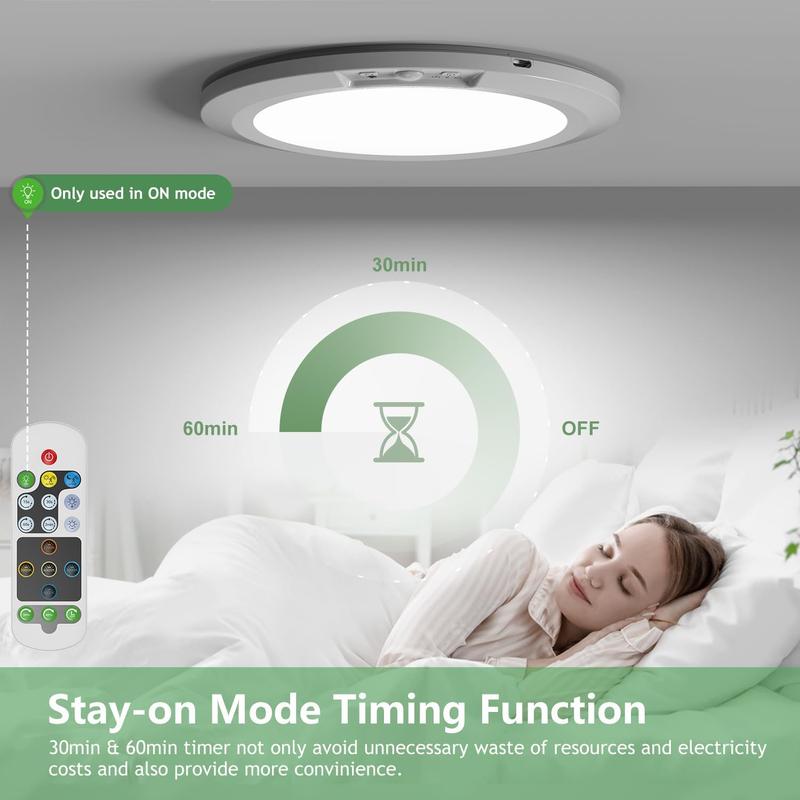 Đèn trần với chế độ giữ sáng và hẹn giờ 30 phút & 60 phút để mang lại sự thoải mái khi sử dụng, hỗ trợ USB.