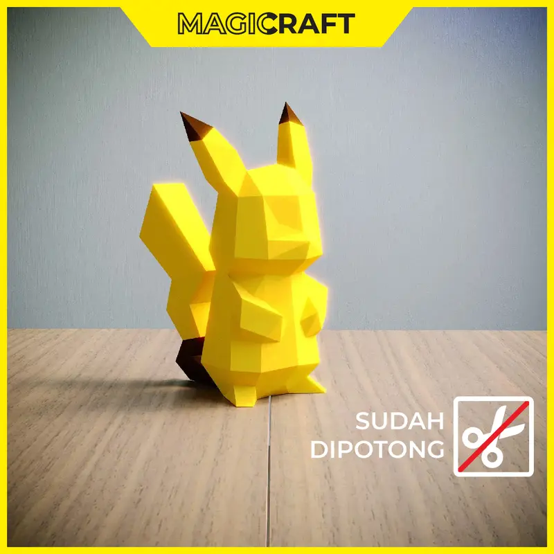 MAGICRAFT 3D Papercraft Pokemon Pikachu Kerajinan Tangan Kertas DIY Miniatur Art And Craft Paper Craft 2