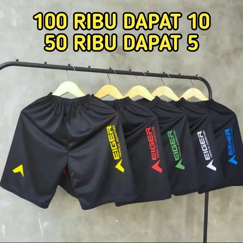 Promo Paket 50 Ribu dapat 5pcs Celana Pendek Kolor Sport Olahraga Pria dan Wanita