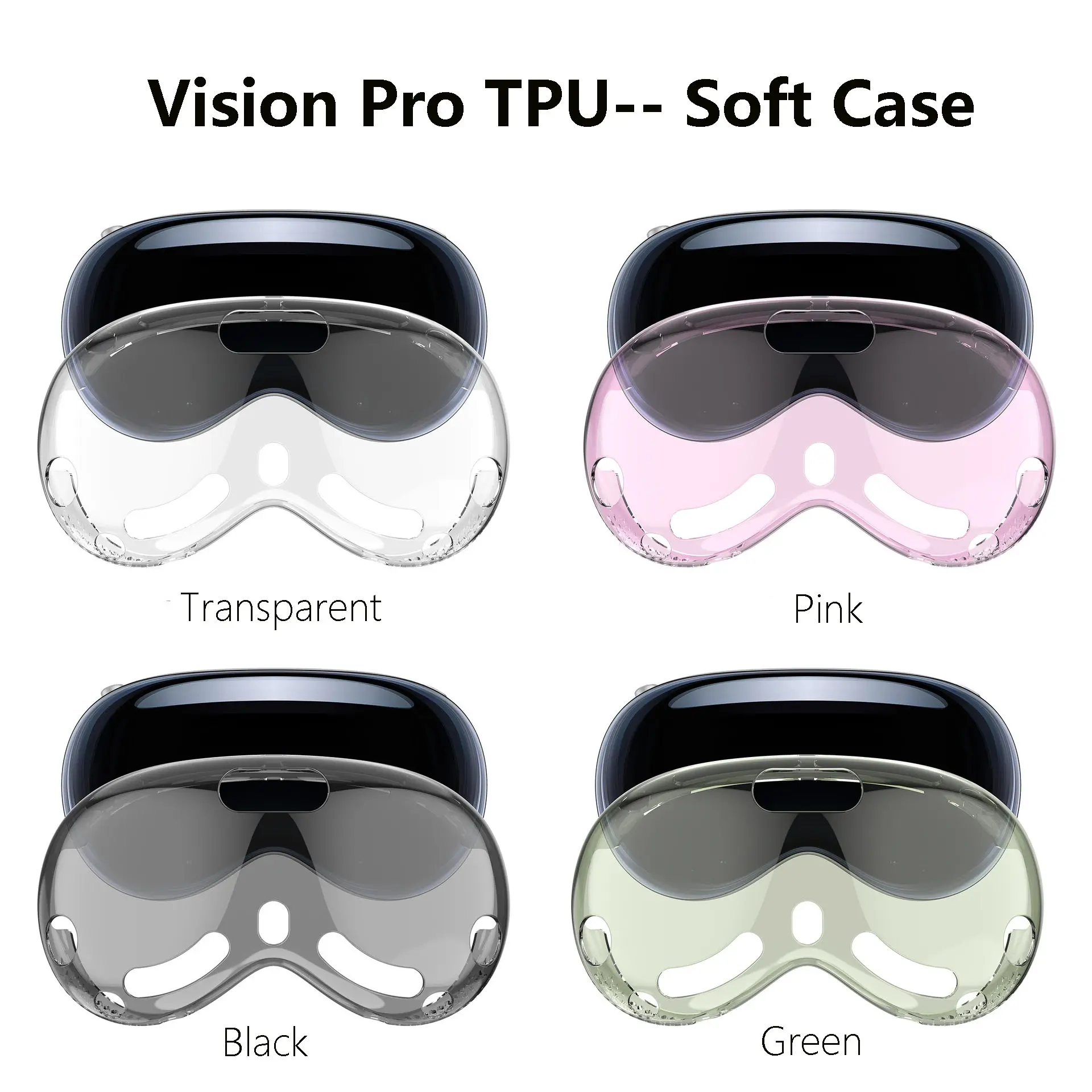 Suitable for Apple Vision Pro protective case MR headset VisionPro VR transparent protector TPU sheath Accessories Wearable Protection Cover Handheld