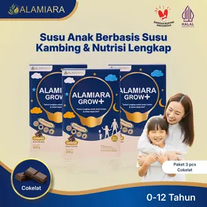 Alamiara Susu Anak untuk Fokus & Tumbuh Kembang | Nutrisi Otak & Pencernaan 0–12 Tahun COKLAT Paket Isi 3