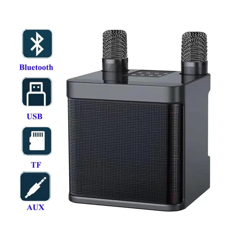 Loa Bluetooth Karaoke YS-203 Kèm 2 Tay Mic Không Dây, Điều Chỉnh Đổi Giọng, Trọng Nhỏ Gọn Tiện Lợi, Dễ Sử Dụng