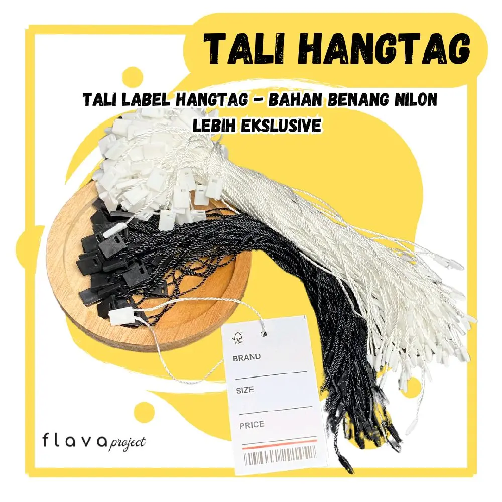 tali label hangtag / tali bandrol merk loopin benang nylon