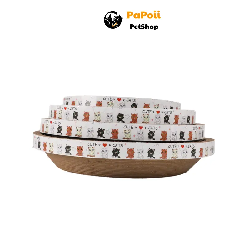 Bàn Cào Móng Cho Mèo Hình Tròn, Ổ Cào Móng Cho Mèo Đường Kính 30cm/40cm 7