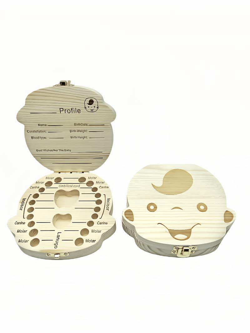 Product Introduction of Wooden children's baby teeth box, children's replacement teeth storage box, baby teeth replacement souvenir box, collection of teeth storage souvenirs 3