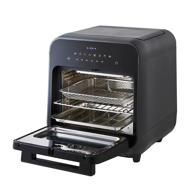 Nồi Chiên Hơi Nước LocknLock EJF693GRY 12.5L Active Steam, Chiên Nướng Hấp Rã Đông, 8 Chế Độ Nấu