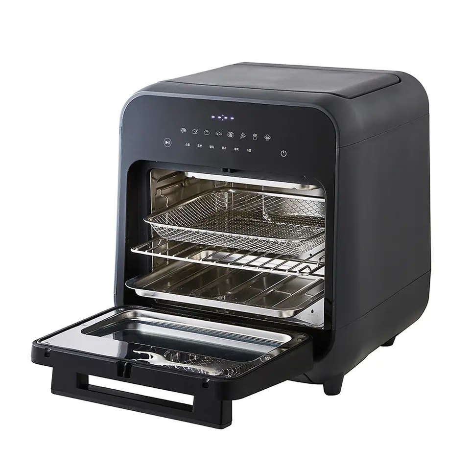 Nồi Chiên Hơi Nước LocknLock EJF693GRY 12.5L Active Steam, Chiên Nướng Hấp Rã Đông, 8 Chế Độ Nấu
