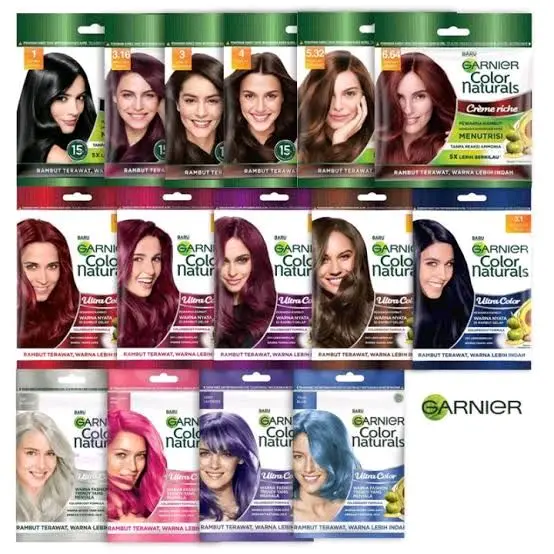 Pewarna Rambut Garnier Hair Color Naturals 30ml - Cat Rambut Dye Bebas Ammonia Berkilau dan Menyala 5