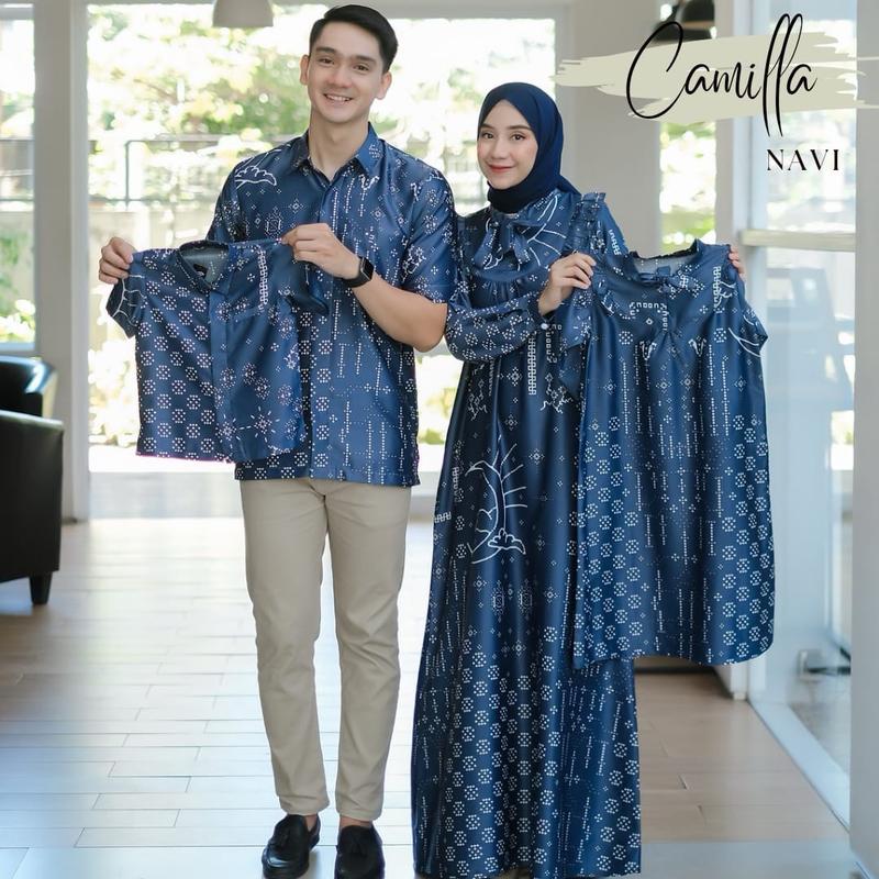 Baju Couple Sarimbit Keluarga Silk Premium Baju Muslim Couple Gamis Koko Ayah Ibu Anak Terbaru Family Set Baju Lebaran 2025 Couple Kondangan Keluarga Modern Kekinian 1
