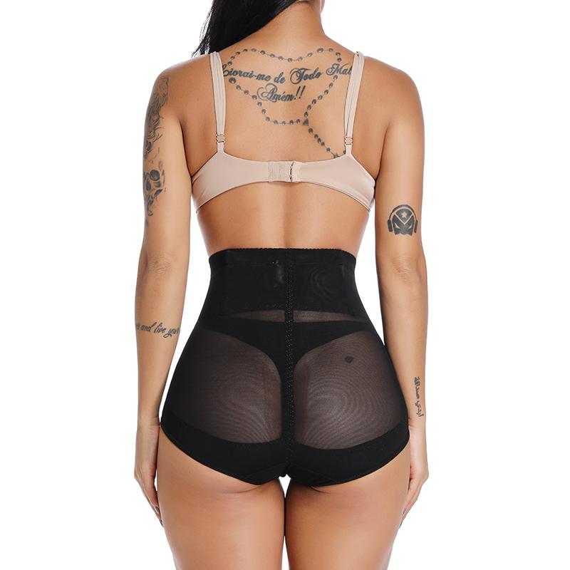 Product Introduction of Women Soft Cross Mesh Brief Sexy Breathable Underwear Double Layer Shapewear Panty Tummy Control Butt Lifter Waist Trainer Lingerie Body Shaper Semi-Transparent Panties 22