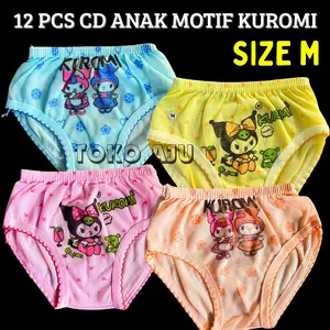 12 Pcs celana dalam anak cewek motif KUROMI MIXUE bahan katun