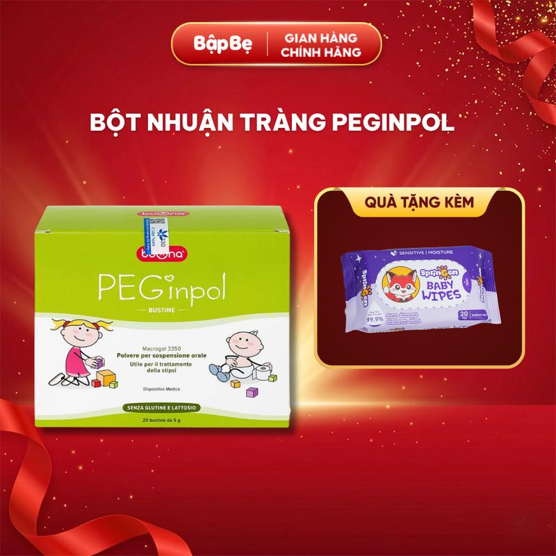 Bột PEGinpol Buona Hộp 20 Gói | Hỗ Trợ Làm Mềm Phân Và Hỗ Trợ Hệ Tiêu Hóa | Công Thức PEG 3350 Từ Italy