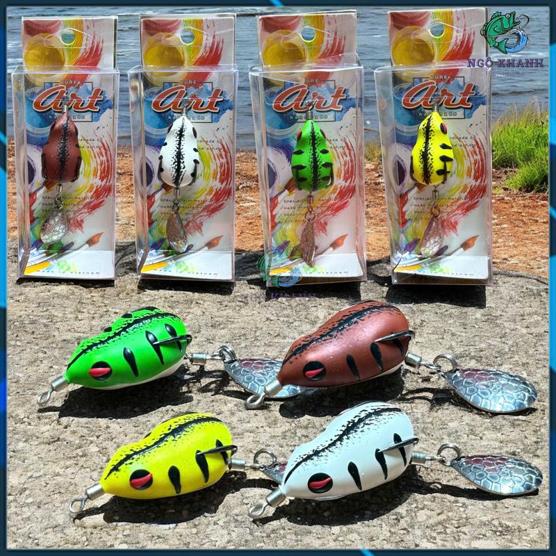  Mồi câu cá lóc Nhái Bầu 2.8cm - nặng 6.4g  nhái hơi lure lóc cao su Thái Lan 