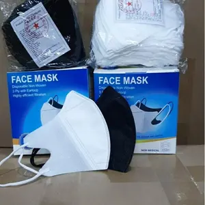 Masker Duckbill Dewasa 3Ply Facemask Isi 50 Pcs Mix Warna Hitam Putih Termurah