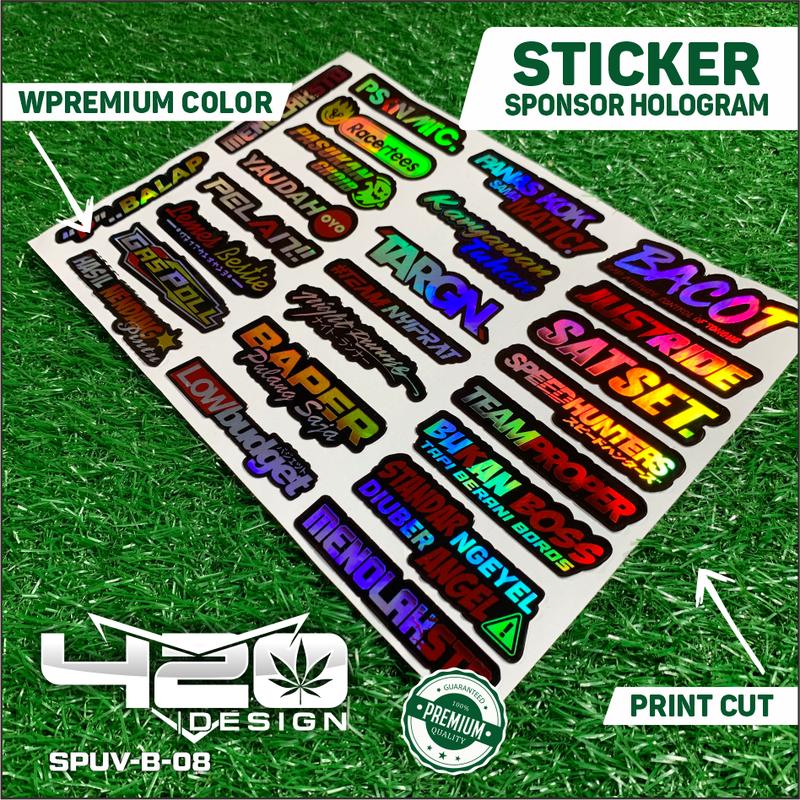 SP Sticker Pack Racing Stiker Variasi Sponsor Balap Hologram & Vinyl - KODE SPUV 2