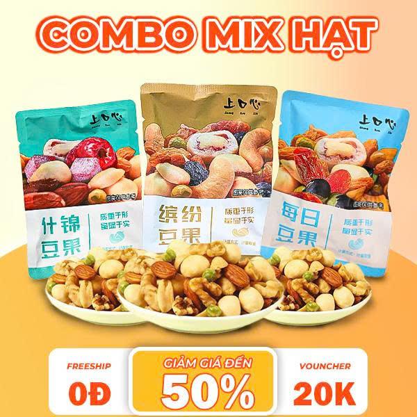Mix Hạt Dinh Dưỡng Ngũ Cốc Hạt Đậu Tổng Hợp Nhiều Hương Vị Hạt Sấy Giòn Đồ Ăn Vặt, Ăn Sáng
