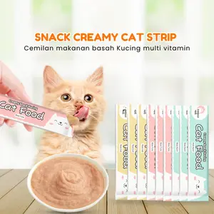Paket Cemilan Kucing Snack Kucing PAKET Snack Creamy Kucing Isi 15 pcs Vitamin Kucing Basah Cat Food