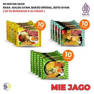 MIE JAGO INSTAN 34 Gr Isi 10 Bgks & Dus