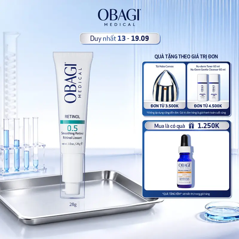 Kem Dưỡng Làm Mờ Nếp Nhăn & Làm Đều Màu Da Obagi Retinol 0.5 (28g)