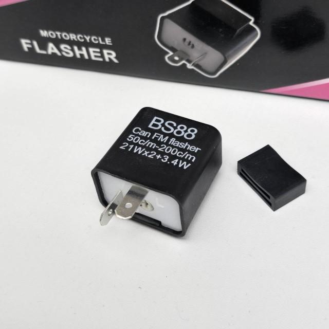 Product Introduction of (HARGA GROSIR PER 10 PCS) FLASHER SEN BS88 BISA ATUR CEPAT LAMBAT/KEDIP SEN 12 VOLT Motorcycle Lampu Klakson 2
